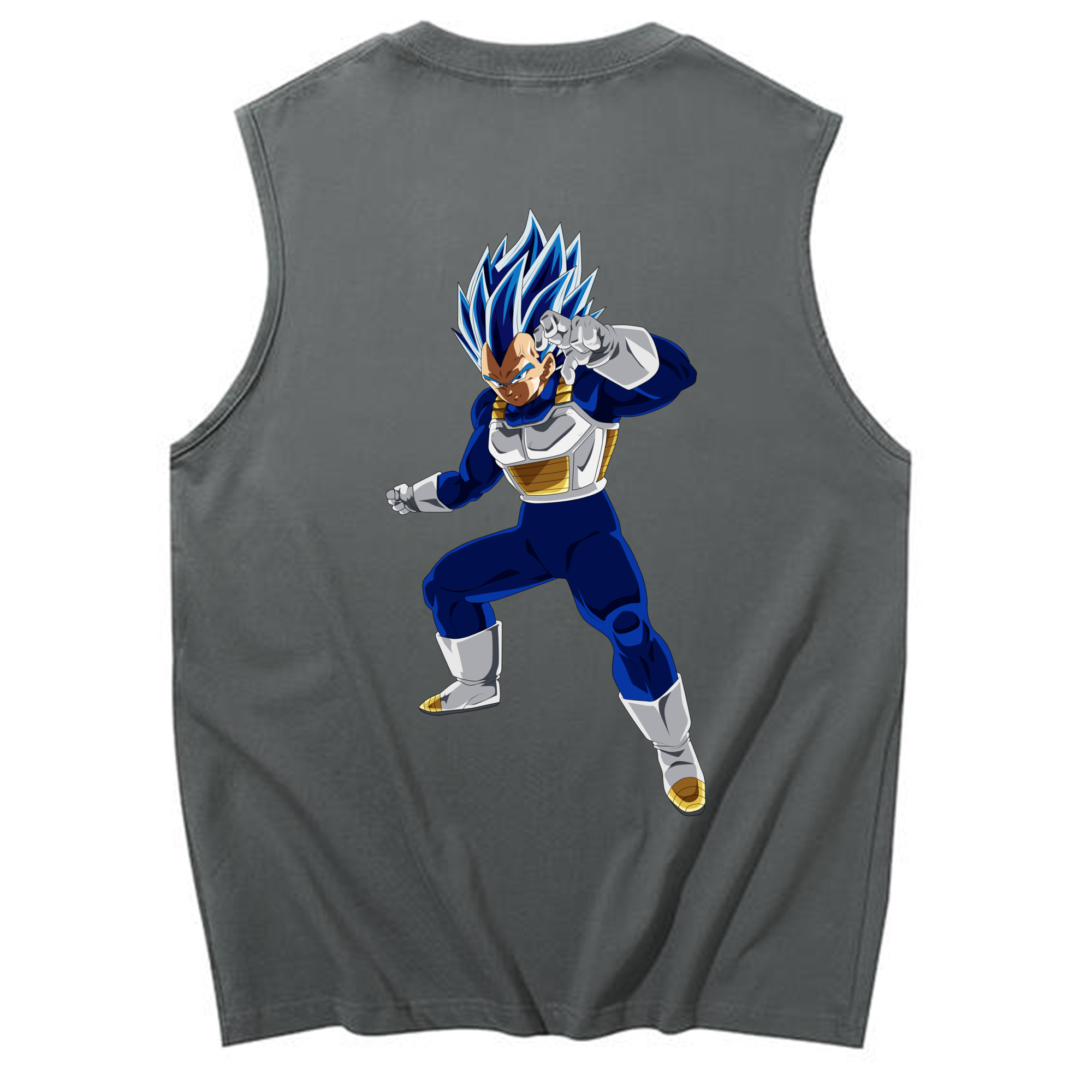 （画像用） ドラゴンボール ベジータ四世（Bejīta Yonsei）DRAGON BALL Vegeta IV コットン100％タンクトップ（背面プリント）